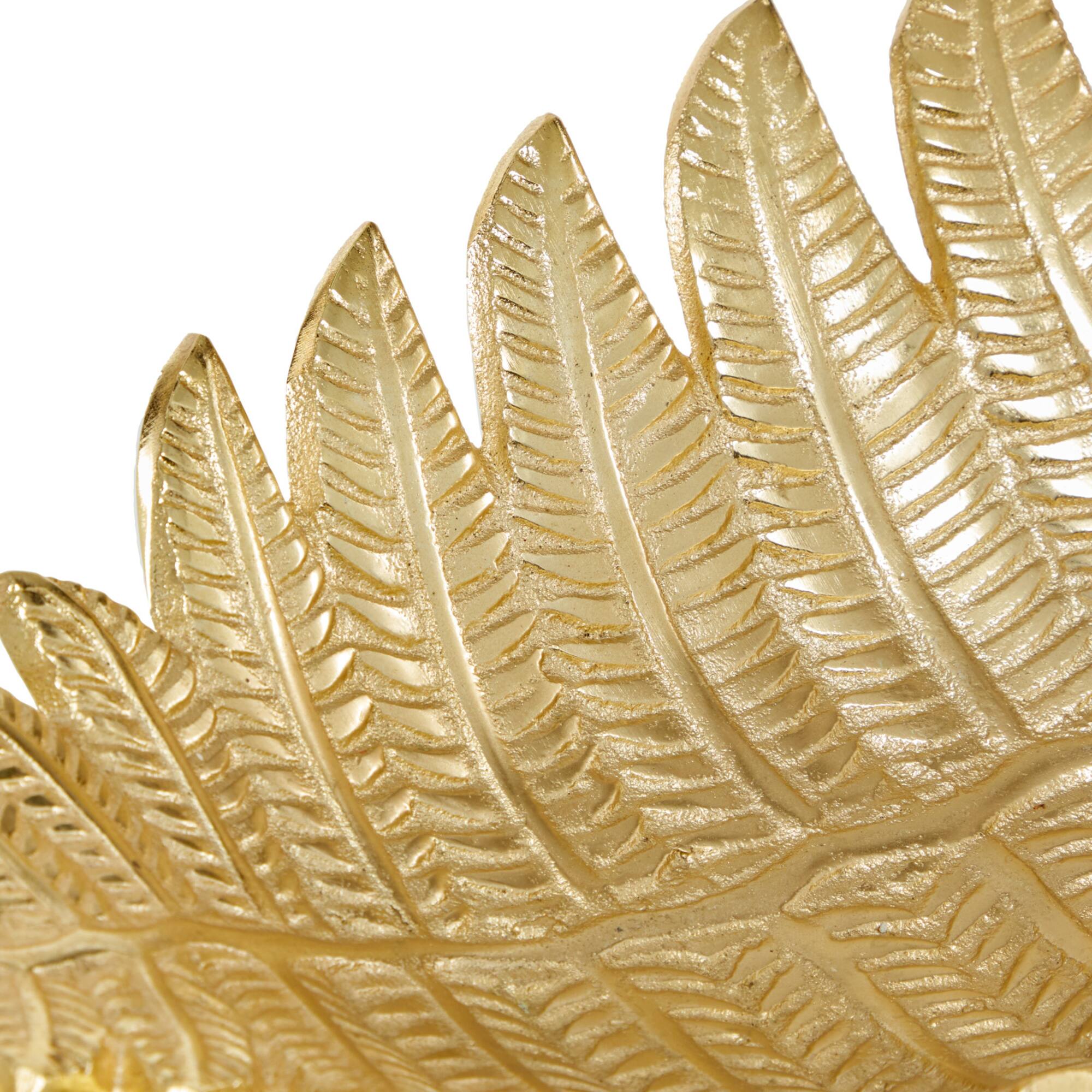 Gold Aluminum Contemporary Tray Set